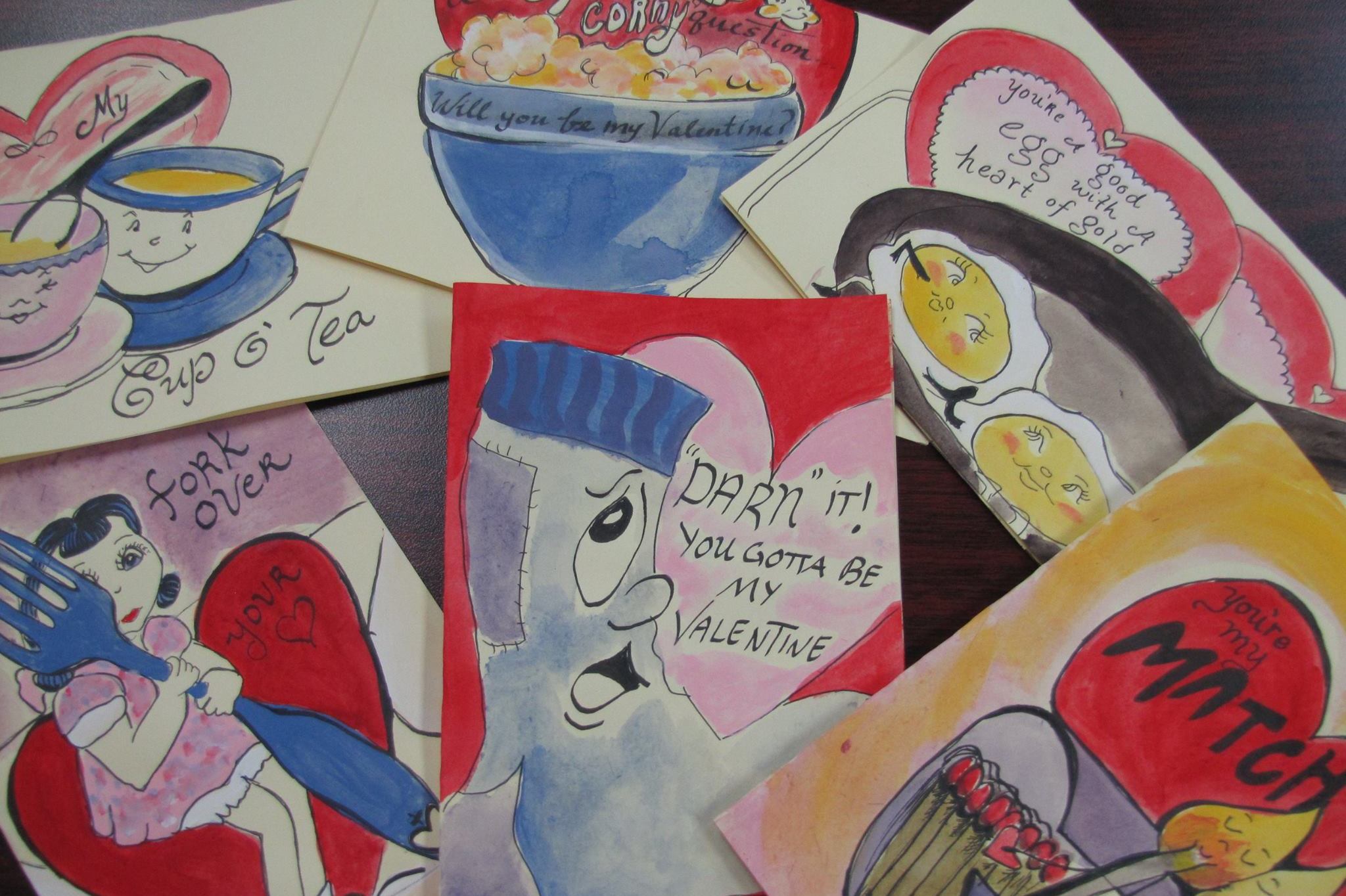 Handpainted valentines, 2014