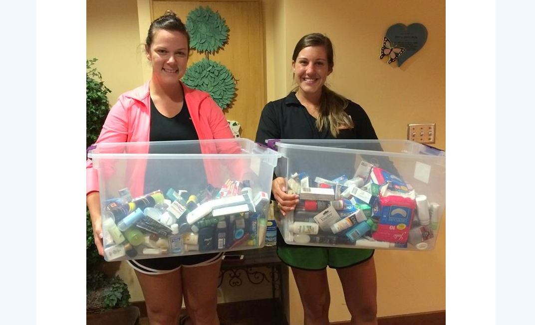 UT School of Nursing donations of toiletries, 2014