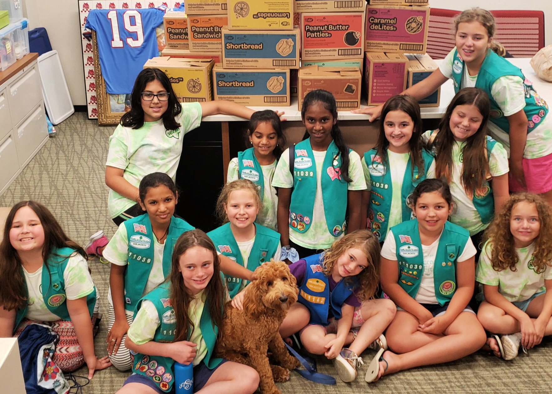 Troop 111039 dropped off almost 250 boxes of cookies, 2019