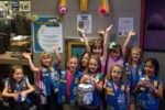 Daisy scouts delivering pop tops, 2015